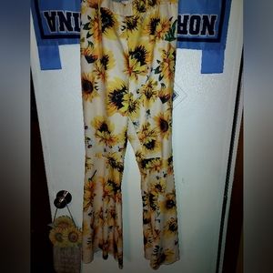 Sunflower Plus Flare Leg Pants